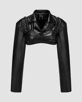 Kurze Jacke „Baddie Statement“ aus Kunstleder
